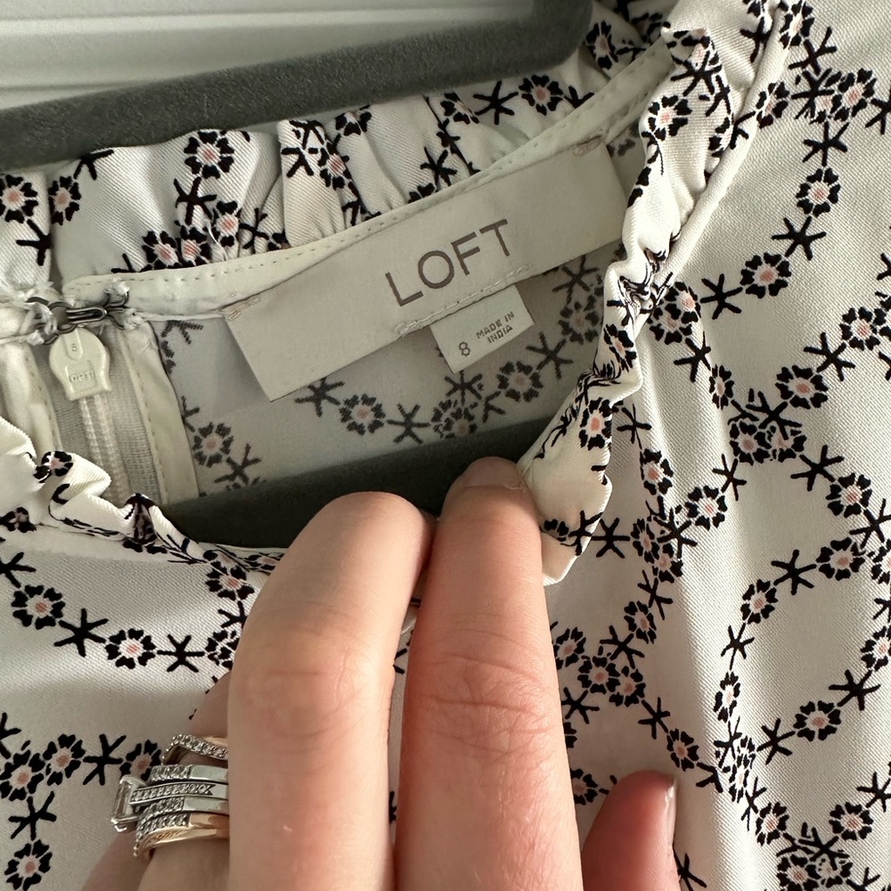 Loft size 8 white dress